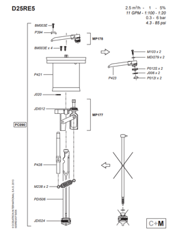 Dosatron JDI024AF Резиновое уплотнение поршня доз.сист.D25RE5