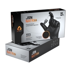 JETA PRO JSN NATRIX ультрапрочные нитриловые перчатки, черные, M(1шт)