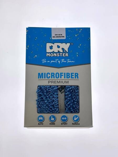 Dry Monster ПОЛОТЕНЦЕ  BIG MONSTER 45*70СМ БОЛЬШАЯ ПЕТЛЯ голубое, 650 gsm