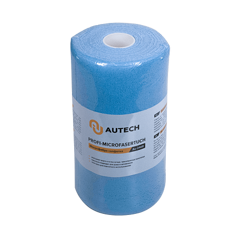 AUTECH PROFI-MICROFASERTUCH Микрофибра салфетка 25*25 см, голубая, 200 гр/м2. Рулон 50 шт. Au-2408