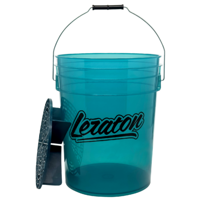 LERATON BUCKET BW4 Прозрачное ведро для мойки автомобилей с сепаратором (бирюзовое) 20л