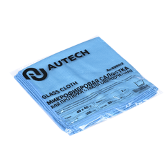 AUTECH Салфетка для стекол 40х40 см, голубая, 300гр, комплект 2 шт.